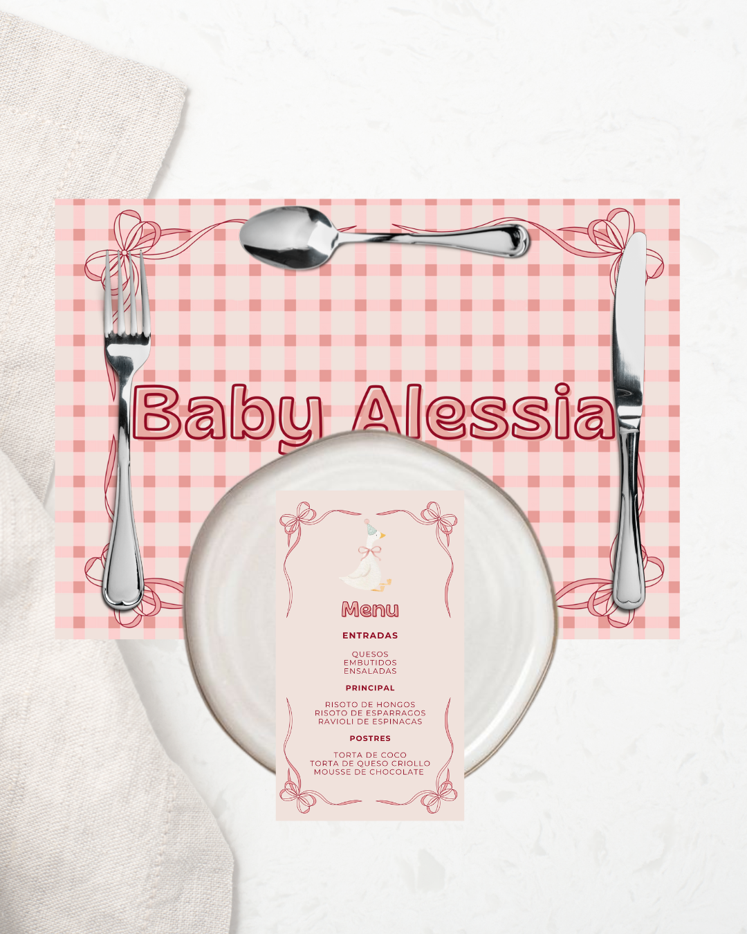 Goose & Bows Table Set
