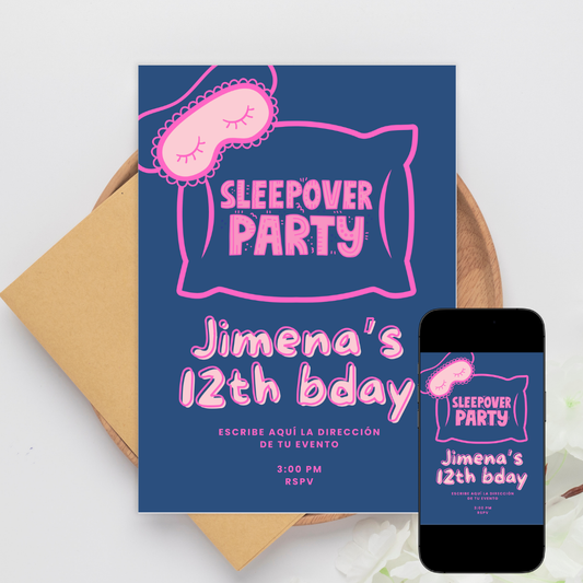 Sleep Over Invite